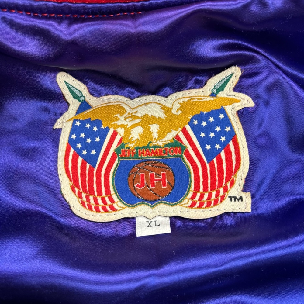 1998 Jeff Hamilton Chicago Bulls NBA 3 Peat Championship Leather Jacket Size XL - Picture 10 of 13